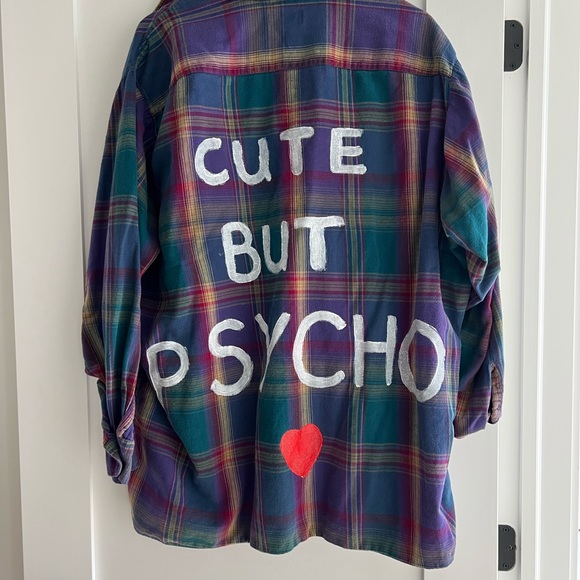 Plaid Women's Top - Multicolor Cute But Psycho - Picture 1 of 7